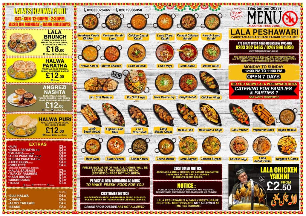 Lala Peshawari menu2